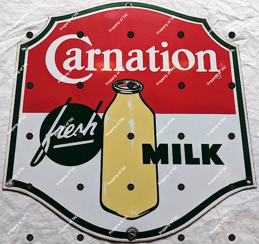 Carnation SSP Single Sided Porcelain Sign