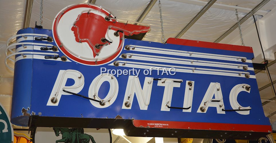 Pontiac with full feather logo, neon