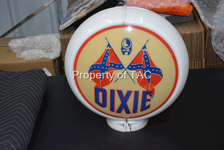 Dixie w/Crossed Rebel Flags 13.5" Single Globe Lens