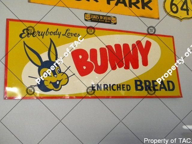 Bunny Bread Single Sided Tin Sign