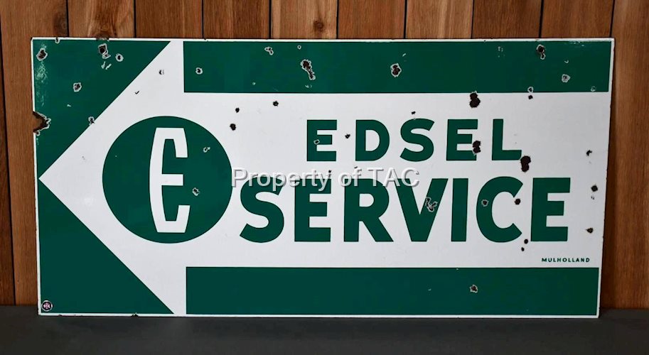 Edsel Service w/Logo Porcelain Arrow Sign (TAC)