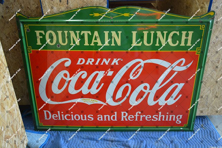 Drink Coca-Cola Fountain Lunch sign