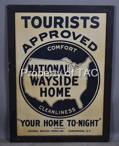 National Wayside Home "Tourist Approved" Metal Sign