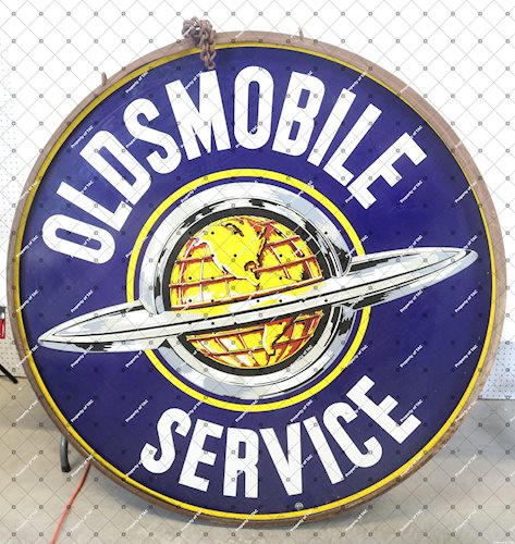 Oldsmobile Service w/Saturn Logo Identification sign