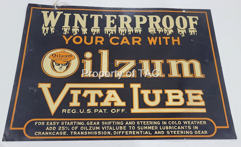 Winterproof your Car with Oilzum Vitalube Tin Sign