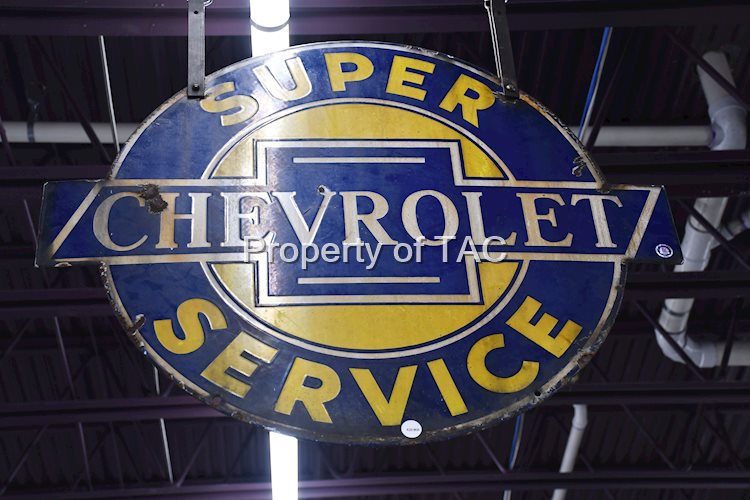 Super Chevrolet Service (small) Porcelain Sign