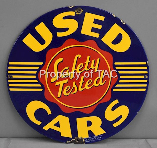 (Oldsmobile) Used Tested Used Cars Porcelain Sign