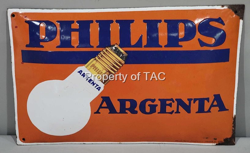 Phillips Argenta w/Image Porcelain Sign