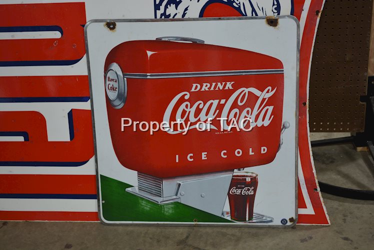 Drink Coca-Cola Ice Cold (motor boat) Porcelain Sign