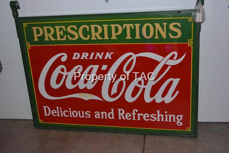 Drink Coca-Cola "Prescriptions" Porcelain Sign (TAC)
