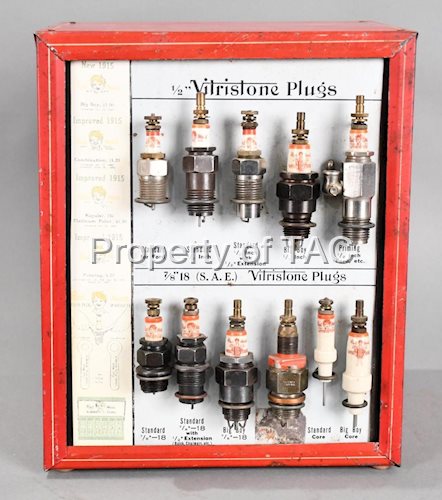 Red Head "Home of the Happy Family" Spark Plug Counter Top Metal Display