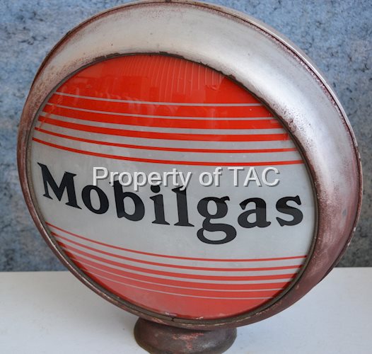 Mobilgas w/Transitional Lines Logo 15" Single Globe Lens