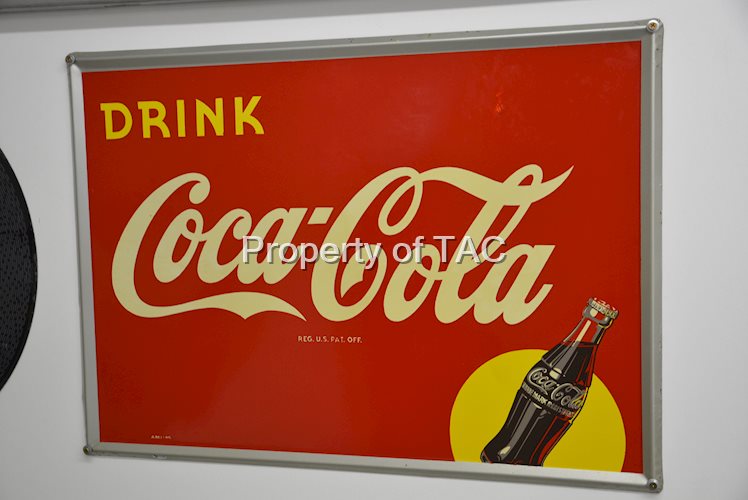 Drink Coca-Cola with bottle graphic,