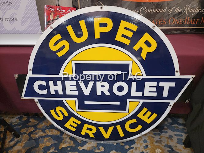 Super Chevrolet Service Porcelain Sign