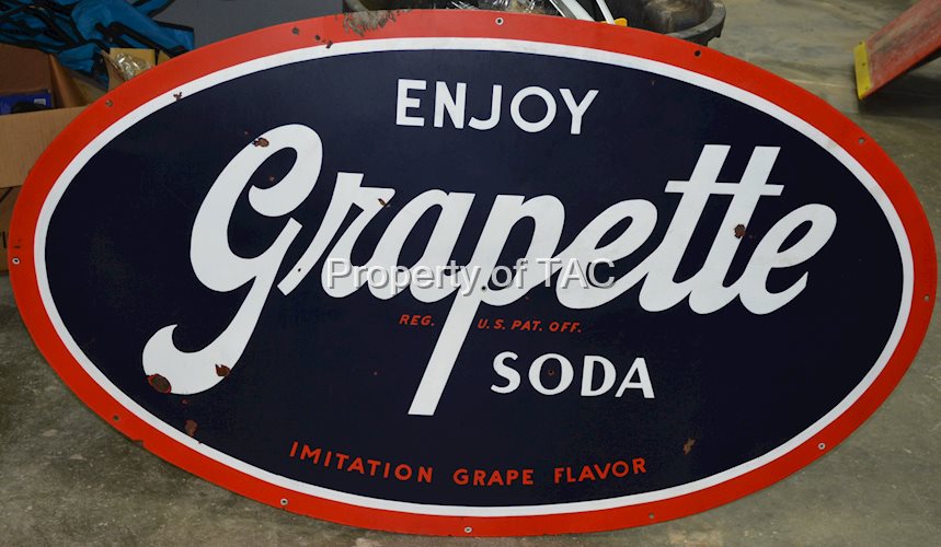 Enjoy Grapette Soda Porcelain Sign