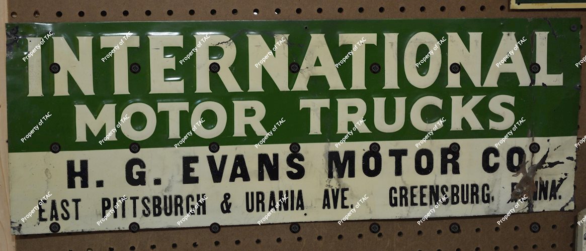 International Motor Trucks Metal Sign
