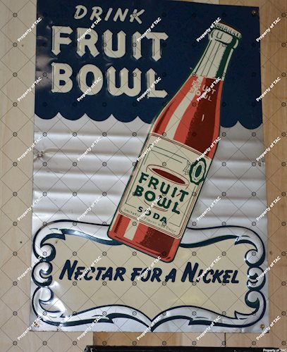 Drink Fruit Bowl w/bottle sign