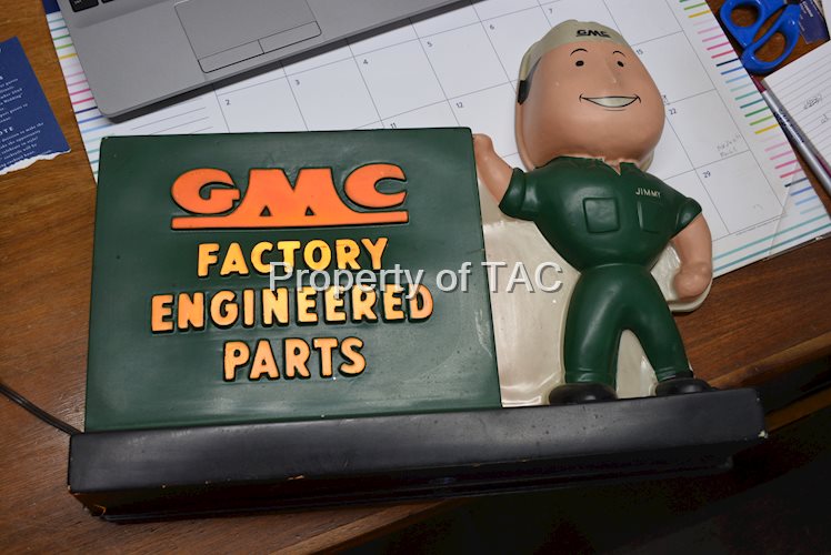 GMC Factory Engineered Parts Plastic Embossed Lighted Sign