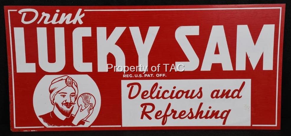 Drink Lucky Sam w/Logo Metal Sign