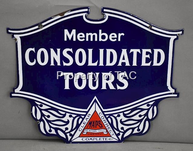 Member Consolidated Tours Porcelain Sign