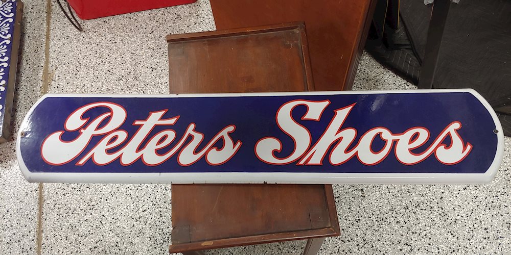 Peter Shoes Porcelain Sign