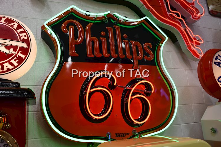 Phillips 66 Porcelain Neon Sign