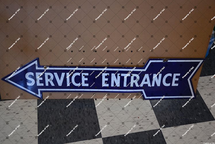 Service Entrance Arrow Sign
