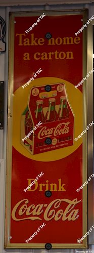 Take Home a Carton w/six pack metal sign