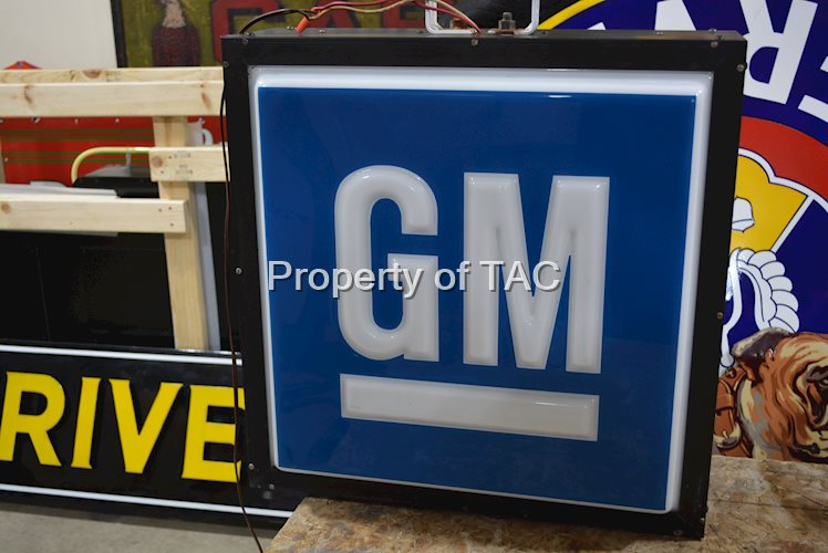 GM Plastic Lighted Sign
