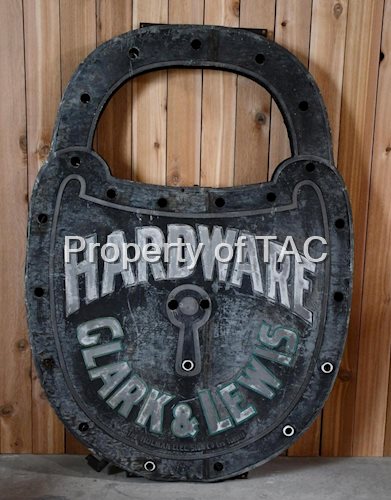 Clark & Lewis Hardware Metal Smaltz Painted Sign