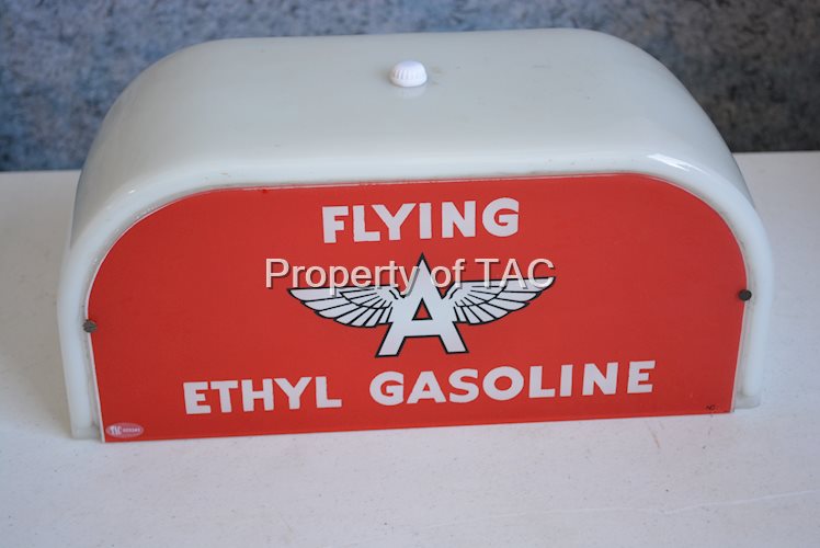 Flying A w/Logo Ethyl Gasoline Shoe Box Globe Single Lens