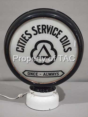 Cities Service Oil Once-Always w/Logo 15" Globe Lens