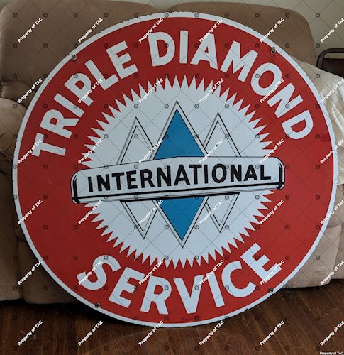 Triple Diamond Service International DSP Double Sided Porcelain Sign