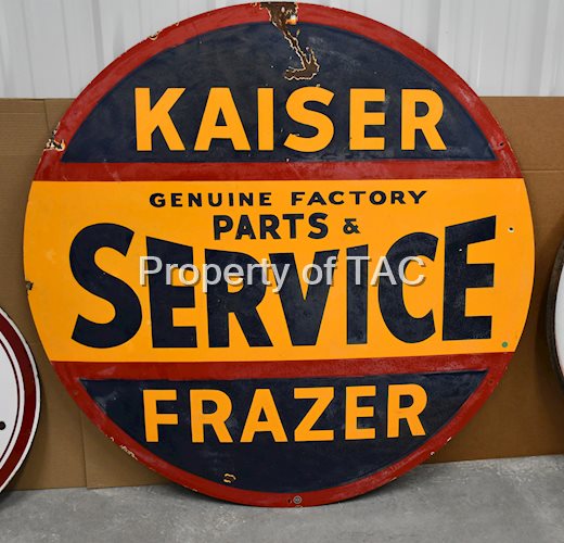 Kaiser Frazer Genuine Factory Parts & Service Porcelain Sign