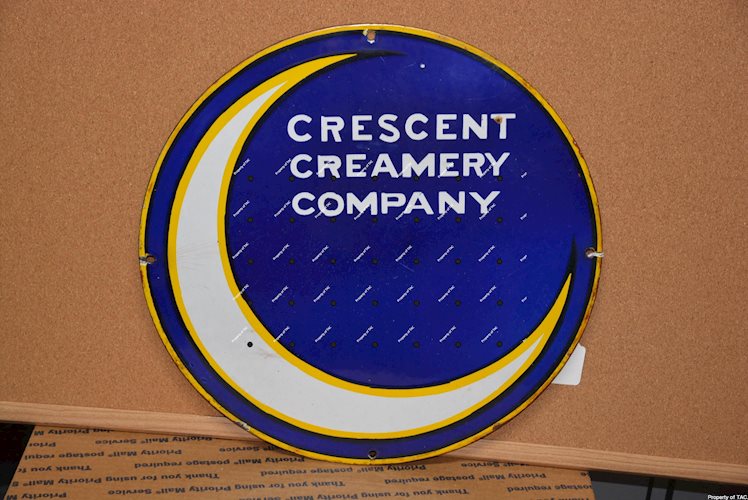 Crescent Creamery Company porcelain sign