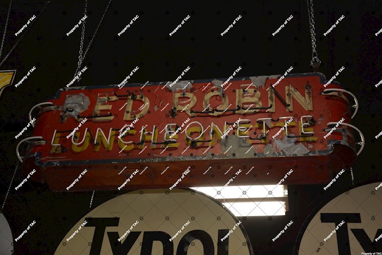 Red Robin Luncheonette Neon Sign