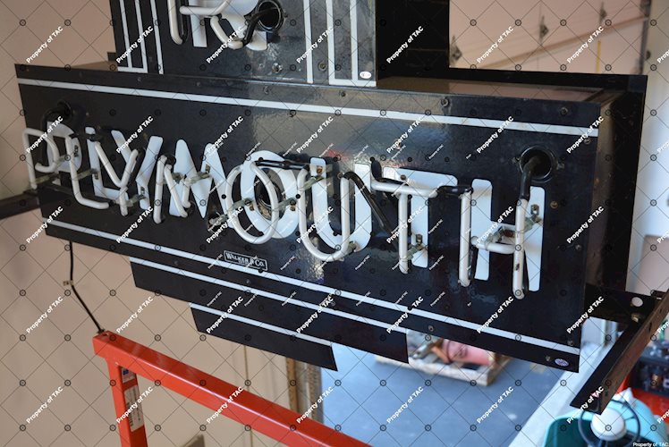 Plymouth neon sign