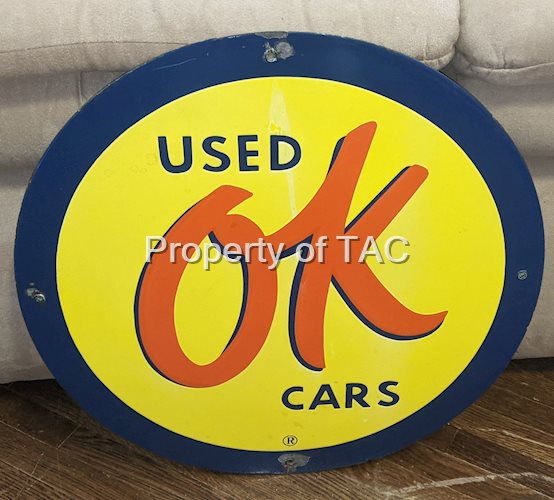 Ok Used Cars Porcelain Sign