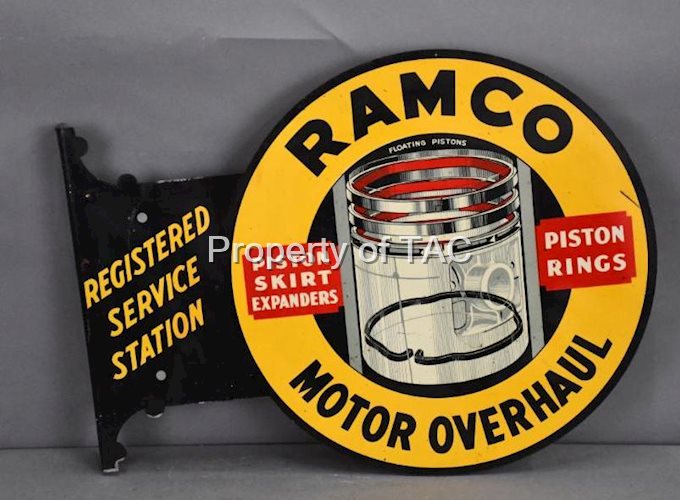 Ramco Motor Overhaul Register Service Station Metal Flange Sign