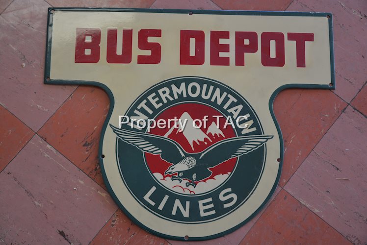 Intermountain Lines Bus Depot with Eagle and Mountain graphics,
