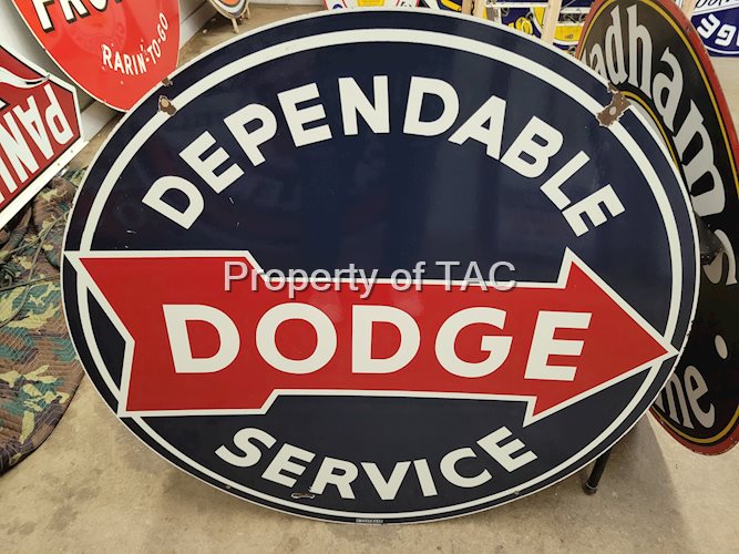 Dependable Dodge Service DSP Porcelain Sign