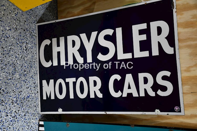 Chrysler Motor Cars Porcelain Sign