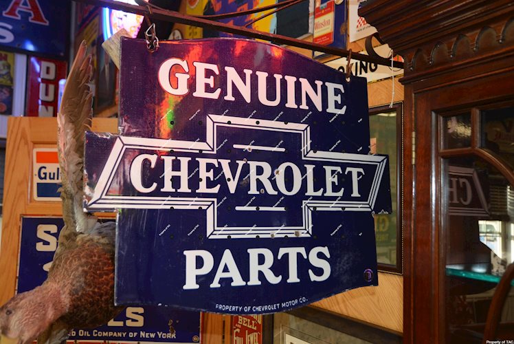 Genuine Chevrolet Parts porcelain sign
