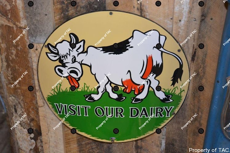 Visit Our Dairy w/cow logo sign