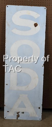 Soda Porcelain Vertical Sign