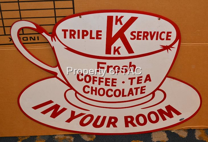 Triple K Service "In Your Room" Porcelain Sign