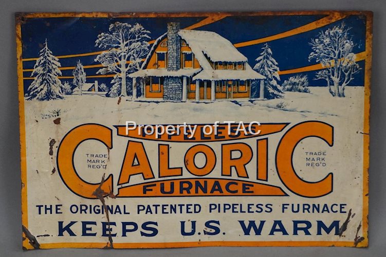 Caloric Pipeless Furance Metal Sign