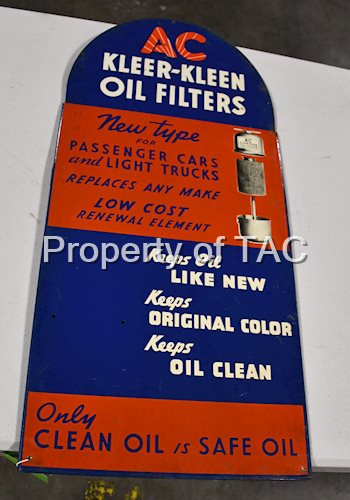 AC Kleer-Kleen Oil Filters Metal Sign