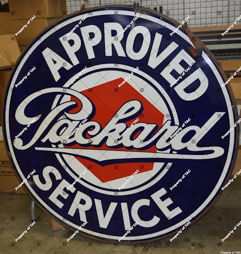 Packard Approved Service w/Lug Nut Logo Sign