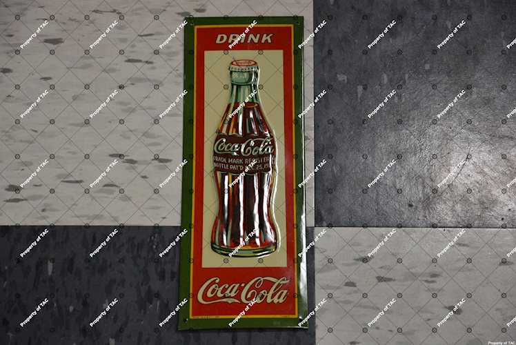 Drink Coca-Cola w/Christmas bottle sign
